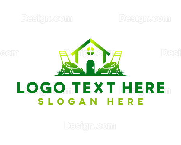 Grass Lawn Cutter Logo