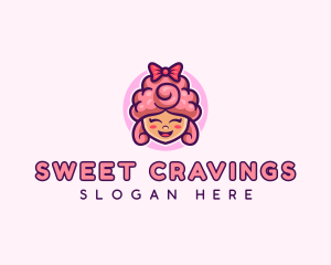 Sugar Cotton Candy Sweet logo design