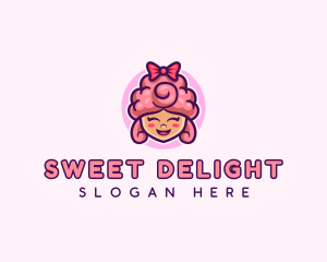 Sugar Cotton Candy Sweet logo design