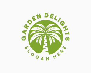 Eco Palm Tree  logo design