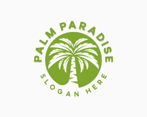 Eco Palm Tree  logo design