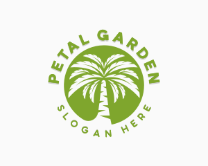 Eco Palm Tree  logo design