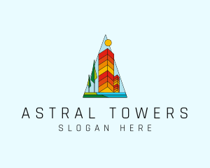 Skyscraper Tower Building logo