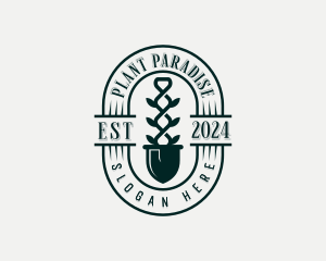 Shovel Plant Gardening logo design