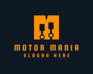 Motor Piston Mechanic logo design