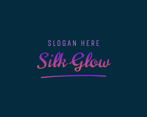 Neon Glow Script logo design