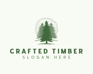 Pine Forest Tree logo design