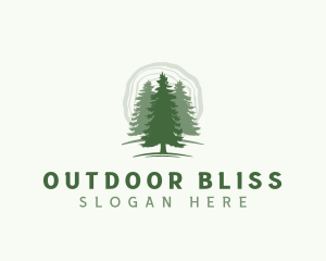 Pine Forest Tree logo design