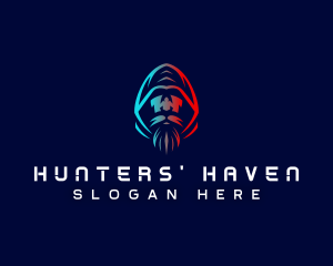 Hood Man Hunter Gaming  logo design