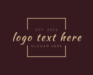 Golden Cursive Square logo