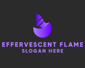 Gradient Flame Company logo design