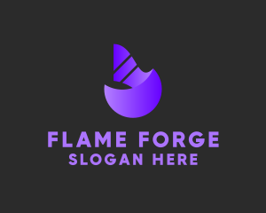 Flame Media Company logo design