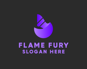 Gradient Flame Company logo design