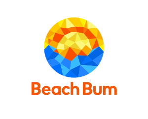 Sunset Beach Crystal logo design