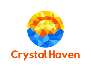 Sunset Beach Crystal logo design