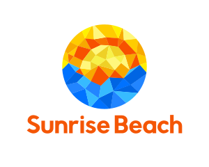 Sunset Beach Crystal logo design