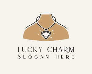 Woman Necklace Jeweler Logo