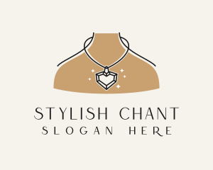 Woman Necklace Jeweler Logo