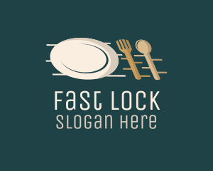 Plate Fork Spoon logo design