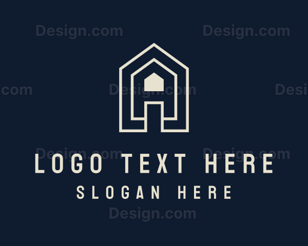 Geometric House Letter A Logo