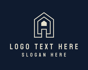 Geometric House Letter A logo