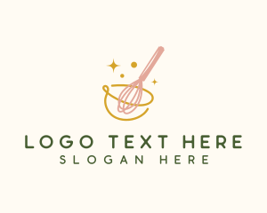 Whisk Bowl Pastry Logo