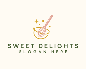 Whisk Bowl Pastry logo design