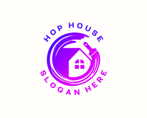 House Renovation Paint  logo design