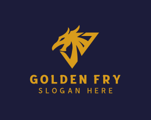 Golden Eagle Dragon logo design