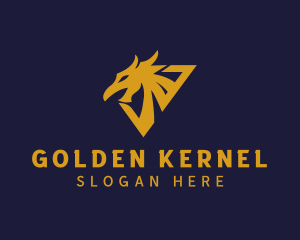 Golden Eagle Dragon logo design