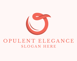 Elegant 3D Ribbon Company Letter O logo design