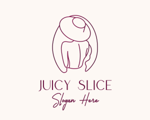 Pink Hat Lady Stylist logo design