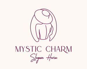 Pink Hat Lady Stylist logo design