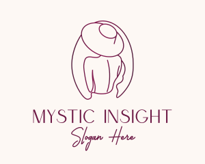 Pink Hat Lady Stylist logo design