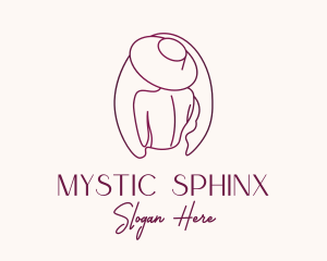 Pink Hat Lady Stylist logo design