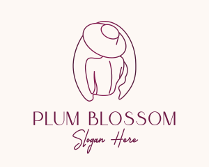 Pink Hat Lady Stylist logo design