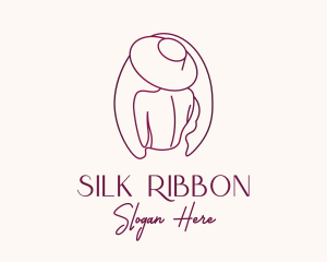 Pink Hat Lady Stylist logo design