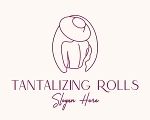 Pink Hat Lady Stylist logo design