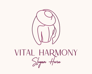 Pink Hat Lady Stylist logo design