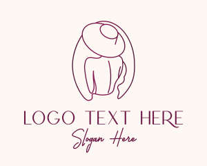 Stylist - Pink Hat Lady Stylist logo design