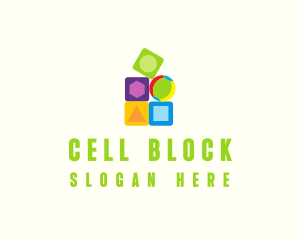 Preschool Toy Blocks logo design