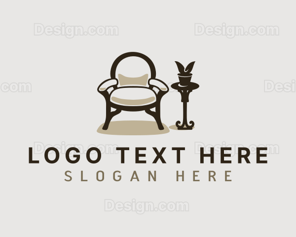 Interior Armchair Furniture Logo