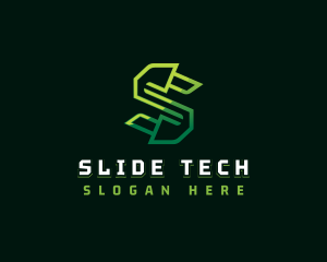 Geometric Tech Letter S logo design