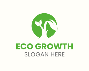 Green Eco Sprout logo design