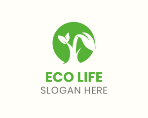 Green Eco Sprout logo design