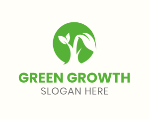 Green Eco Sprout logo design