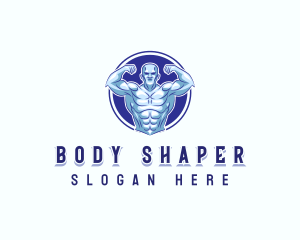 Strong Muscle Man logo design