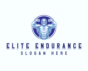 Strong Muscle Man logo design