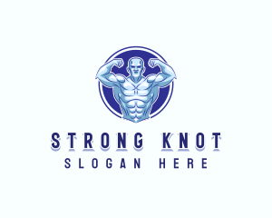 Strong Muscle Man logo design