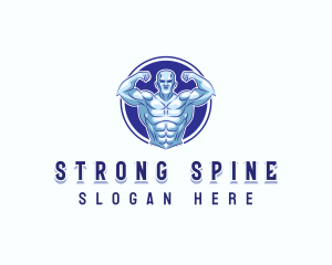 Strong Muscle Man logo design